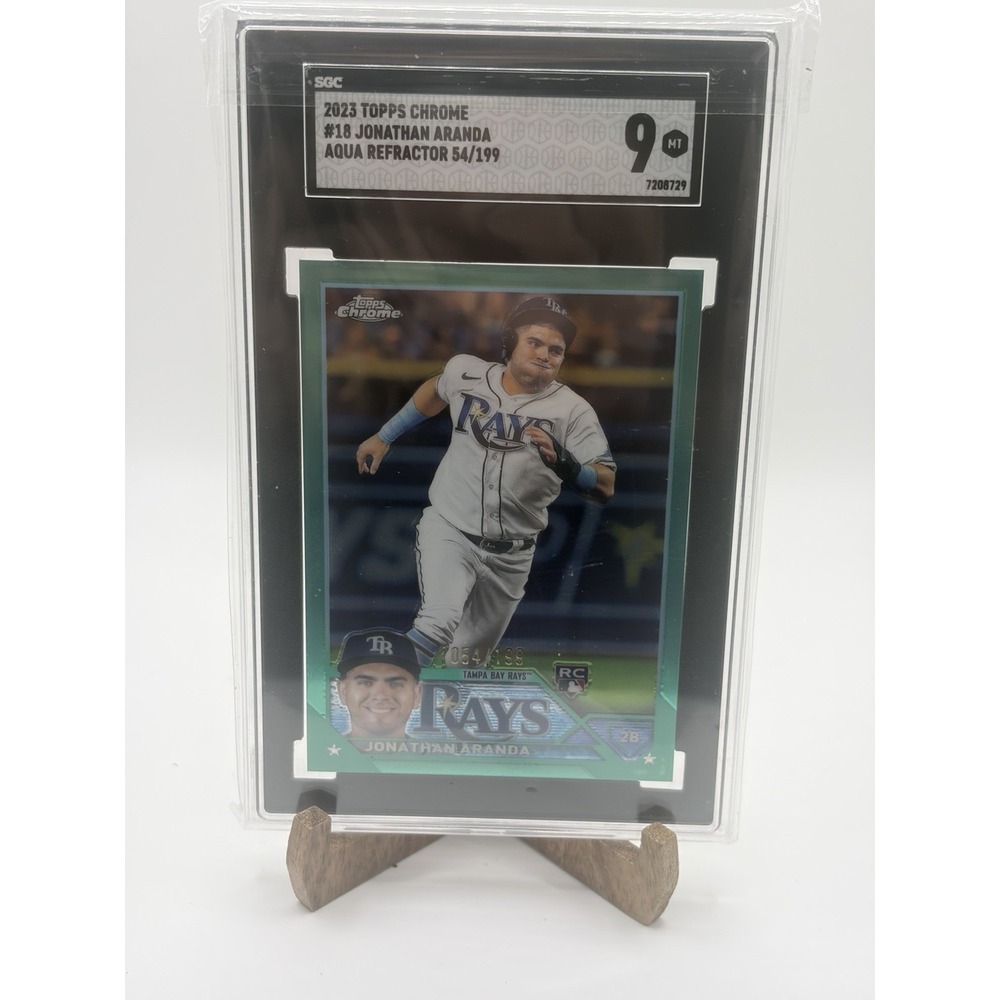 2023 Topps Chrome - Jonathan Aranda #18 Green Refractor /99 (RC)